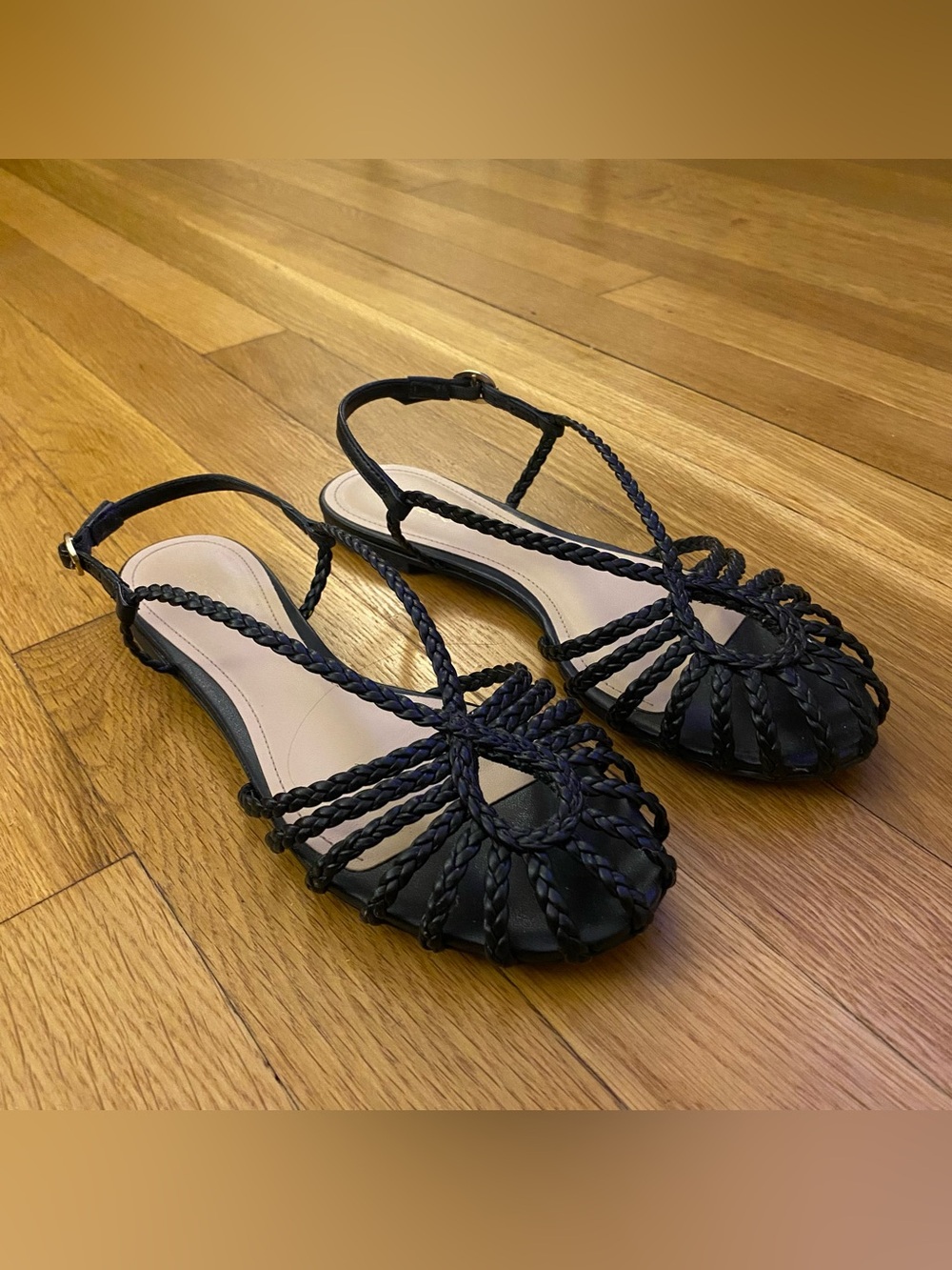 Arezzo Chic Braided Strap Sandals